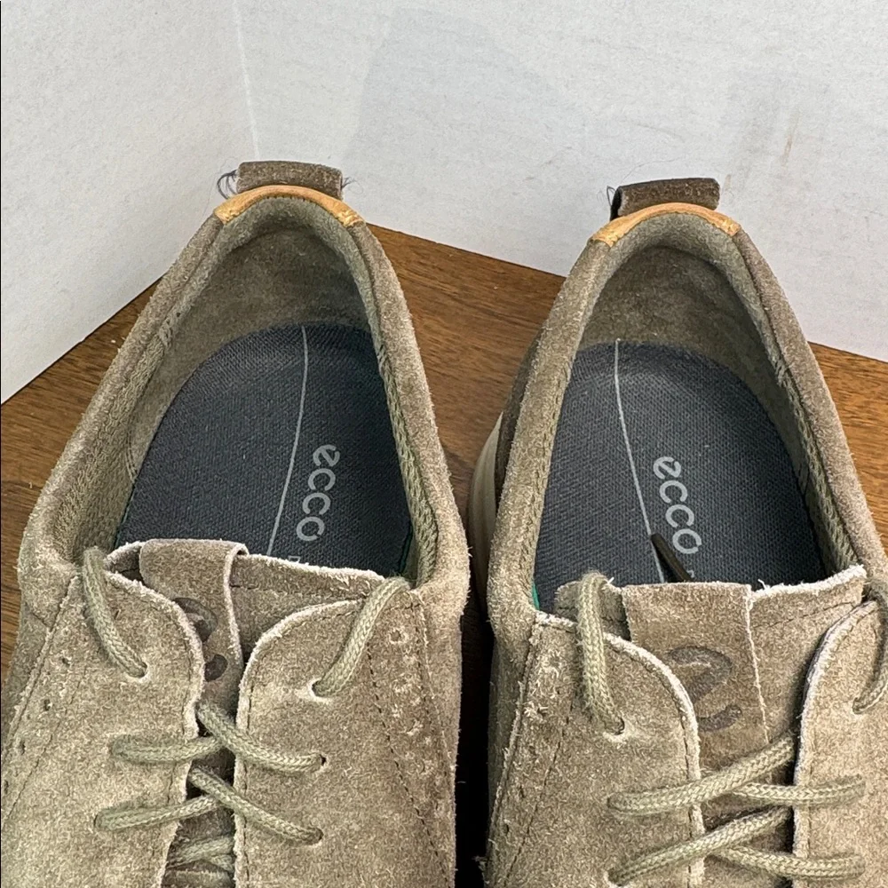 Ecco Mens Hybrid Wingtip Tie Suede Oxford Shoes Sneakers, Grey Brown, sz 43 / 9